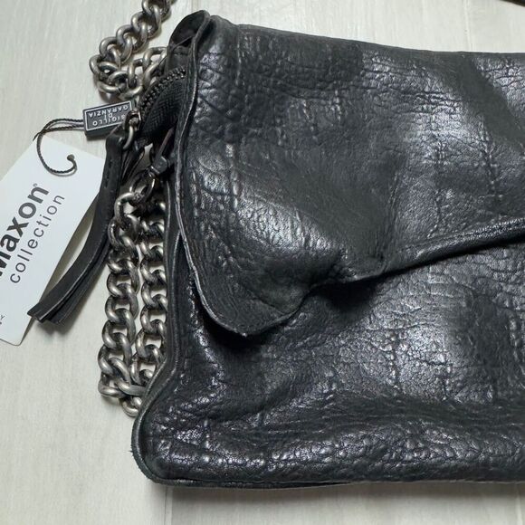 Maxon Collection Black Leather Crossbody Bag - Picture 2 of 7